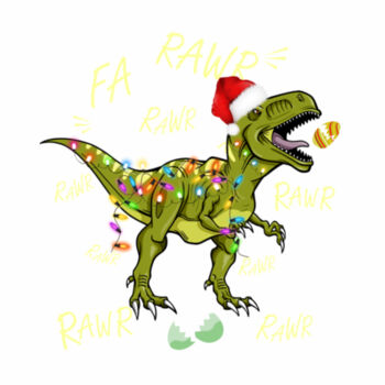 Christmas Dinosaur RAWR Design