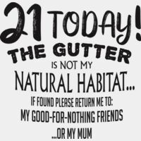 21st Birthday Gutter Tee Thumbnail